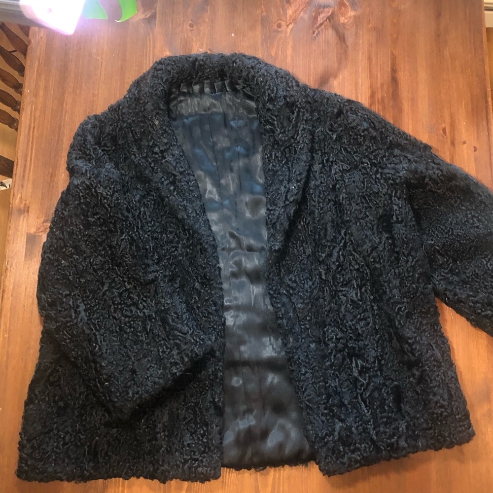 Vintage sheepskin evening coat